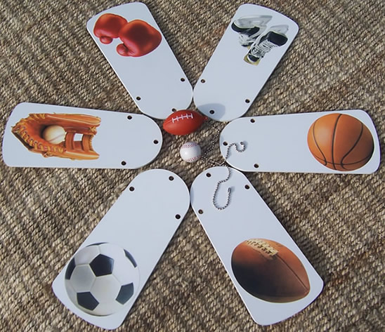 Positive Spin Sports Theme Ceiling Fan